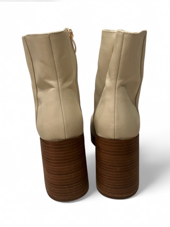 Michael Shannon | Shoes | Michael Shannon Cream Ankle  Michael by Michael Shannon Cream Leather Platform Ankle Boots Chunky Heel 9.5